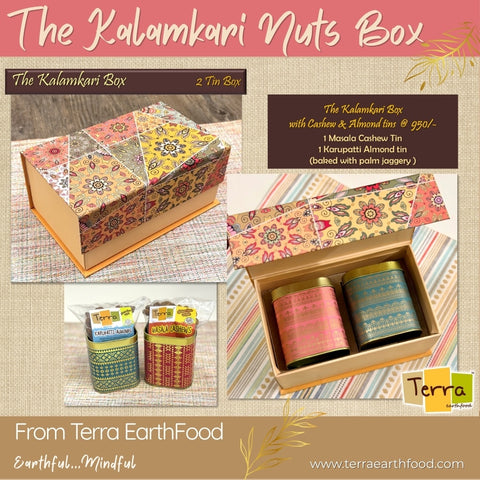Terra-Kalamkari Almond-Cashew 2 Tin Box