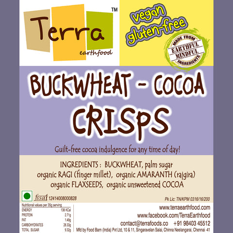 Terra-Buckwheat Cocoa Crisps (GF, Vegan)