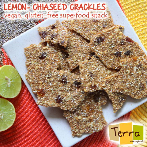 Terra-Lemon Chia Crackles (GF, Vegan)