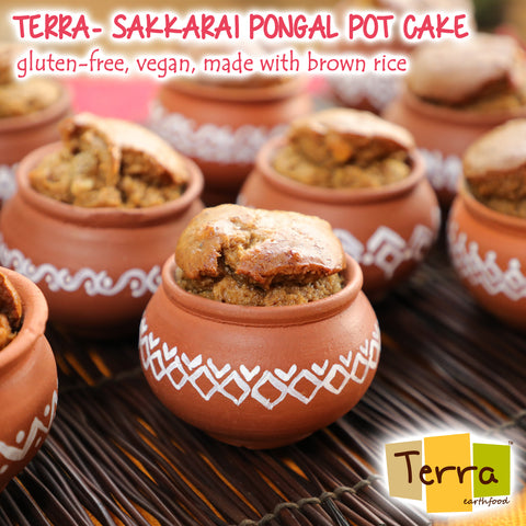 Terra-Sakkarai Pongal Pot Cake (GF, Vegan)