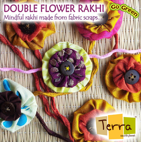 OhScrap-Double Flower Fabric Rakhi