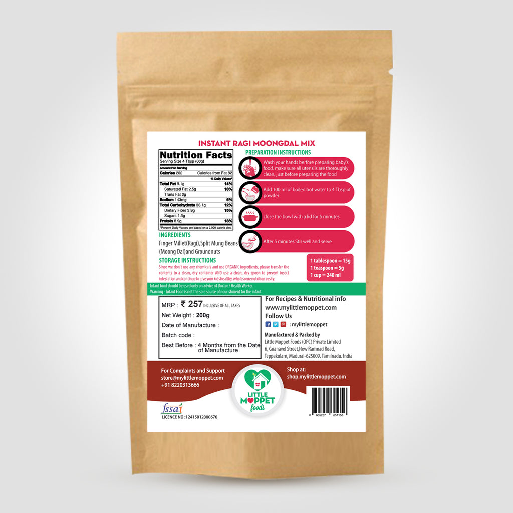 LM-Instant Ragi Moongdal – Terra Earthfood
