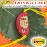 Terra-Ganesha Design Seed Rakhi