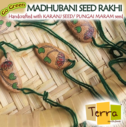 Terra-MADHUBANI Design Seed Rakhi
