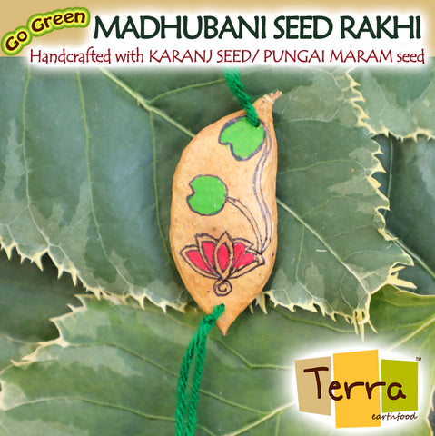 Terra-MADHUBANI Design Seed Rakhi