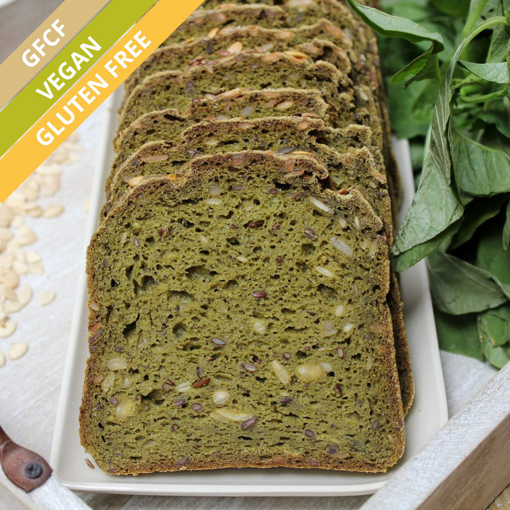 Terra-Spinach Seeded Bread (GF, Vegan)